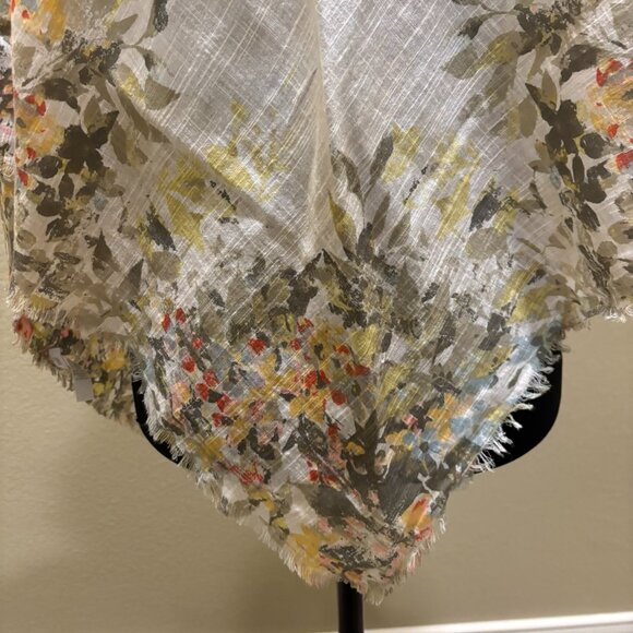 J.Jill Pure Jill Accessories Floral Spring Scarf Wrap - Picture 6 of 9
